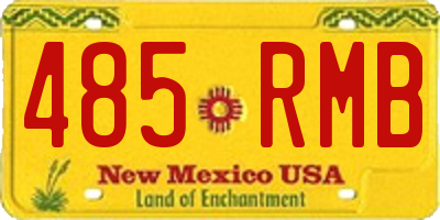 NM license plate 485RMB
