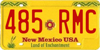 NM license plate 485RMC