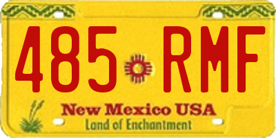 NM license plate 485RMF