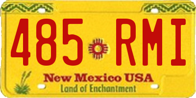 NM license plate 485RMI