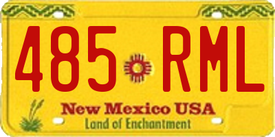 NM license plate 485RML