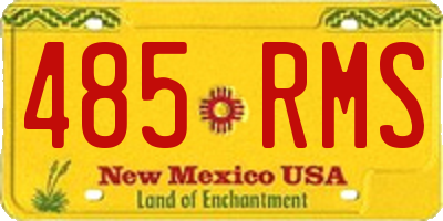 NM license plate 485RMS