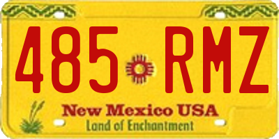 NM license plate 485RMZ