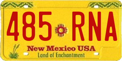 NM license plate 485RNA