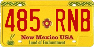 NM license plate 485RNB