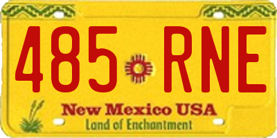 NM license plate 485RNE