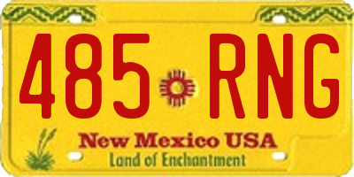 NM license plate 485RNG