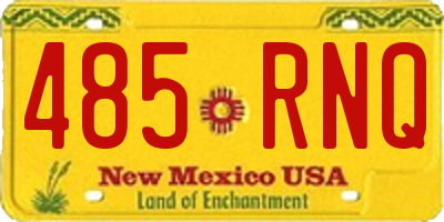 NM license plate 485RNQ