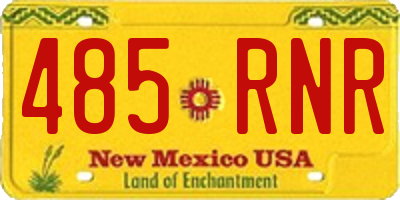 NM license plate 485RNR