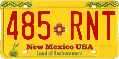 NM license plate 485RNT