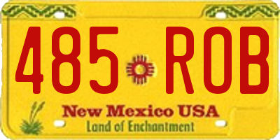 NM license plate 485ROB