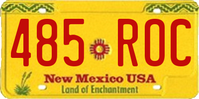 NM license plate 485ROC
