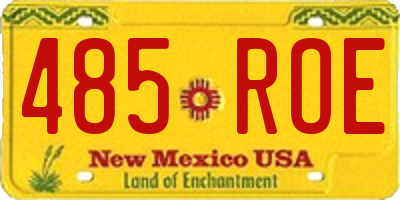 NM license plate 485ROE