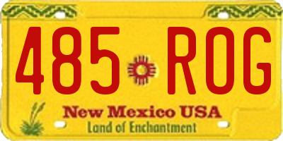 NM license plate 485ROG