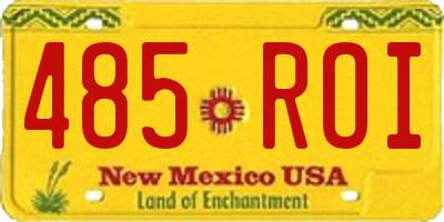 NM license plate 485ROI