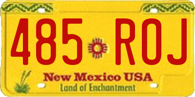 NM license plate 485ROJ