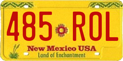 NM license plate 485ROL