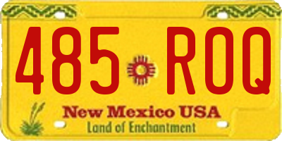 NM license plate 485ROQ