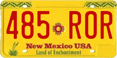 NM license plate 485ROR