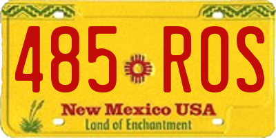 NM license plate 485ROS