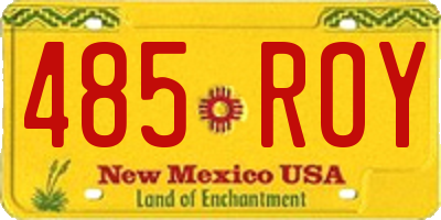 NM license plate 485ROY
