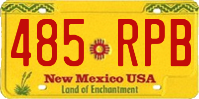 NM license plate 485RPB