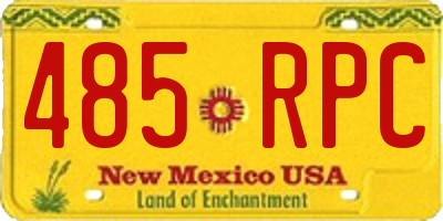 NM license plate 485RPC