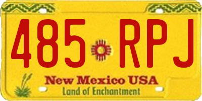 NM license plate 485RPJ