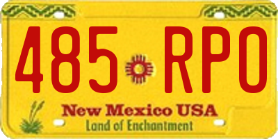 NM license plate 485RPO