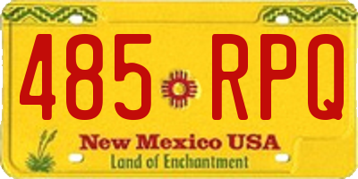 NM license plate 485RPQ