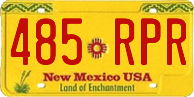 NM license plate 485RPR