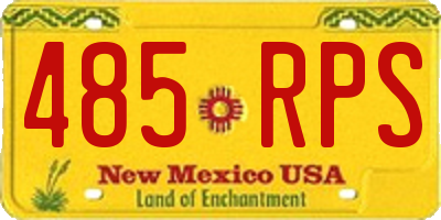 NM license plate 485RPS