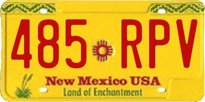 NM license plate 485RPV