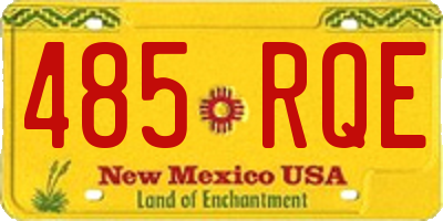 NM license plate 485RQE