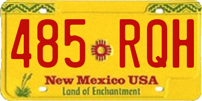 NM license plate 485RQH