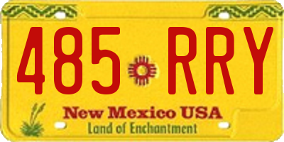 NM license plate 485RRY