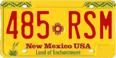 NM license plate 485RSM