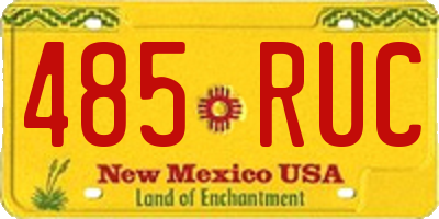 NM license plate 485RUC