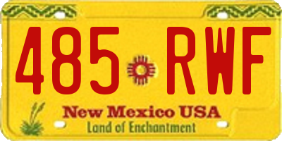 NM license plate 485RWF
