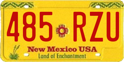 NM license plate 485RZU