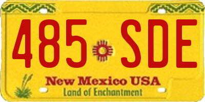 NM license plate 485SDE