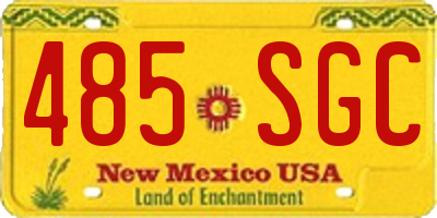 NM license plate 485SGC