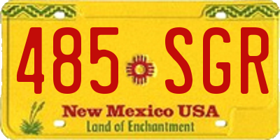 NM license plate 485SGR