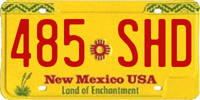 NM license plate 485SHD