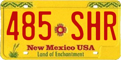 NM license plate 485SHR