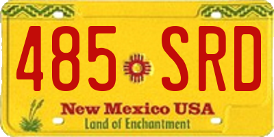 NM license plate 485SRD