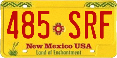 NM license plate 485SRF