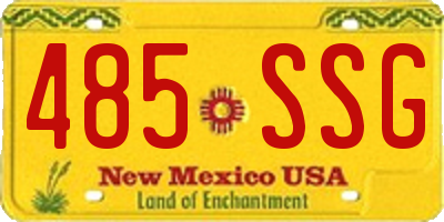 NM license plate 485SSG