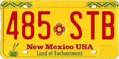 NM license plate 485STB