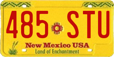 NM license plate 485STU